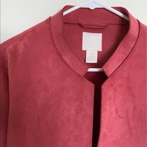 H&M Pink Suede Long Jacket